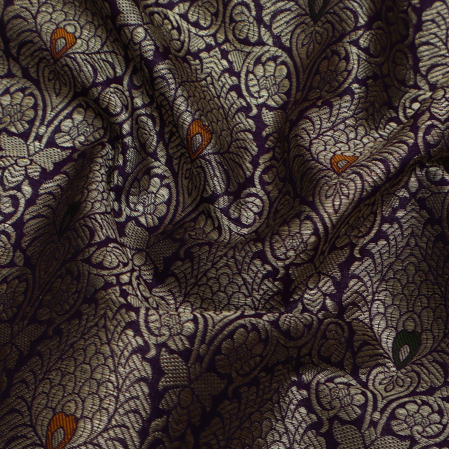 Purple Color Brocade Fabric