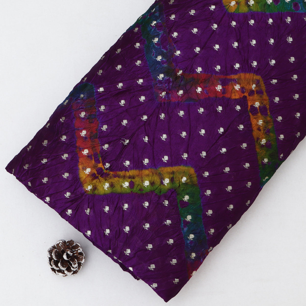 Pure Bandhani Brocade Fabric