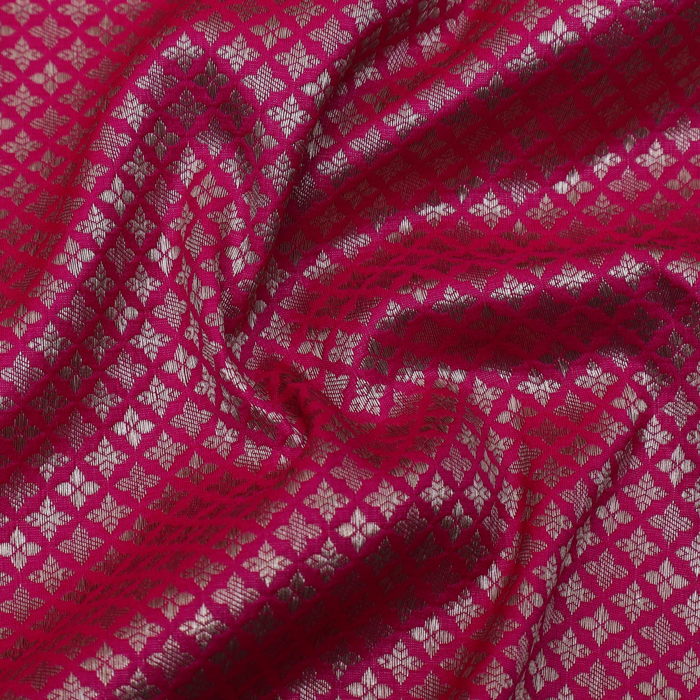 Pink Color Katan Meena Brocade Fabric