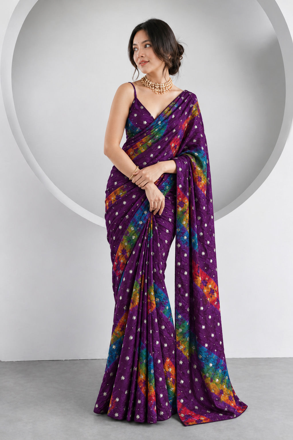Pure Bandhani Brocade Fabric