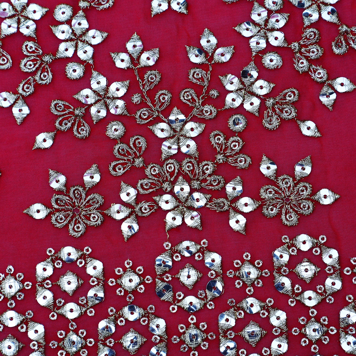 Georgette Sequins Embroidery Fabric