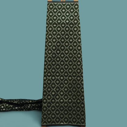 Green Color Katan Meena Brocade Fabric