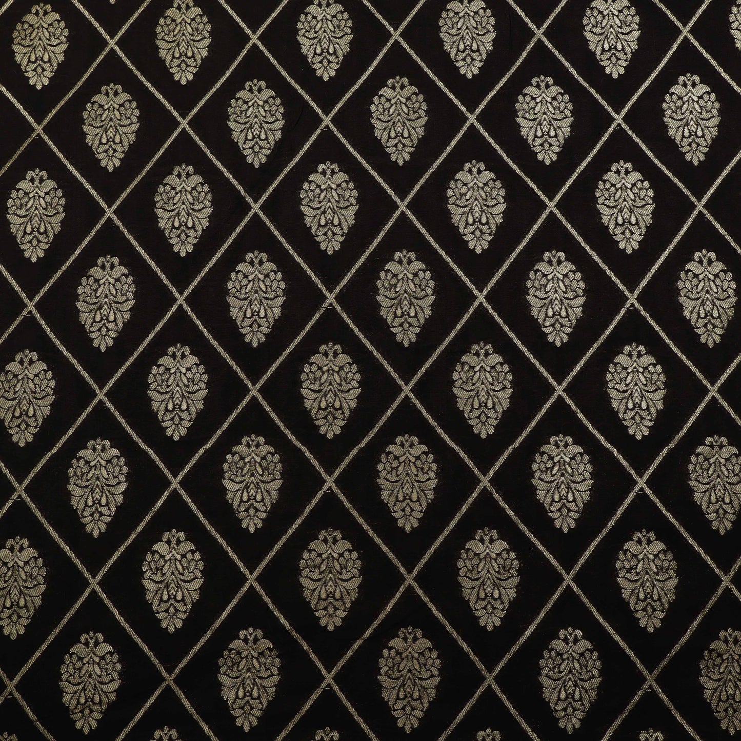 Black Color Brocade Fabric