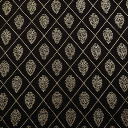 Black Color Brocade Fabric