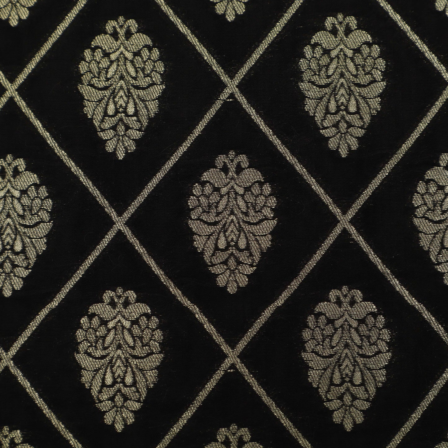 Black Color Brocade Fabric