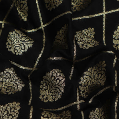 Black Color Brocade Fabric