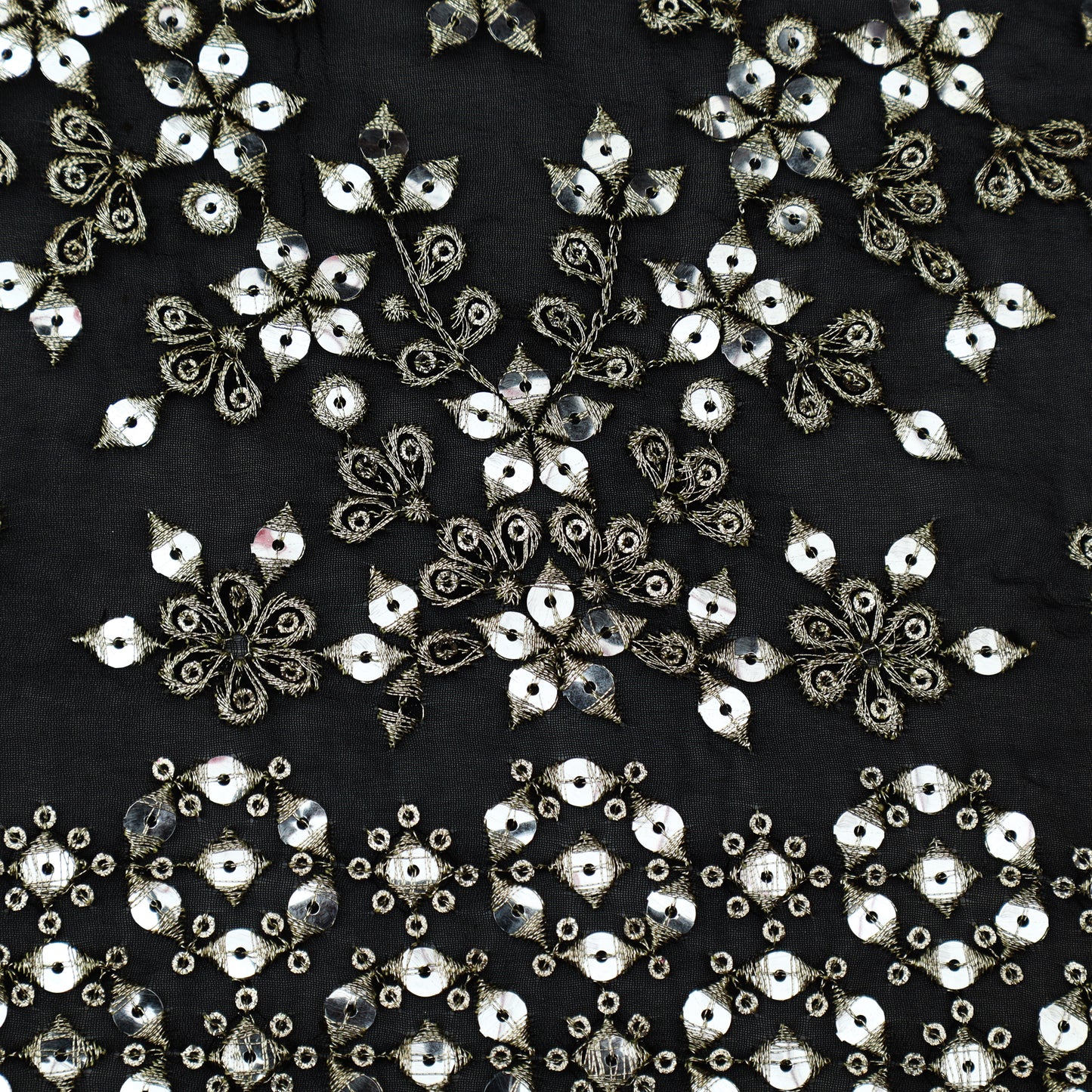 Georgette Sequins Embroidery Fabric