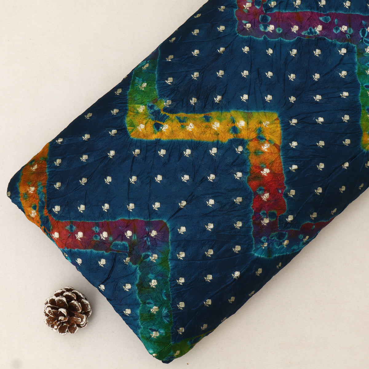 Pure Bandhani Brocade Fabric