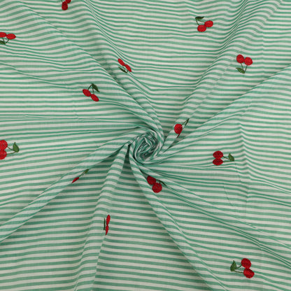 Cotton Print Embroidery Fabric
