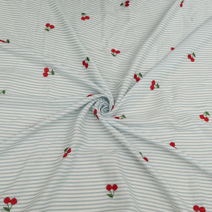 Cotton Print Embroidery Fabric