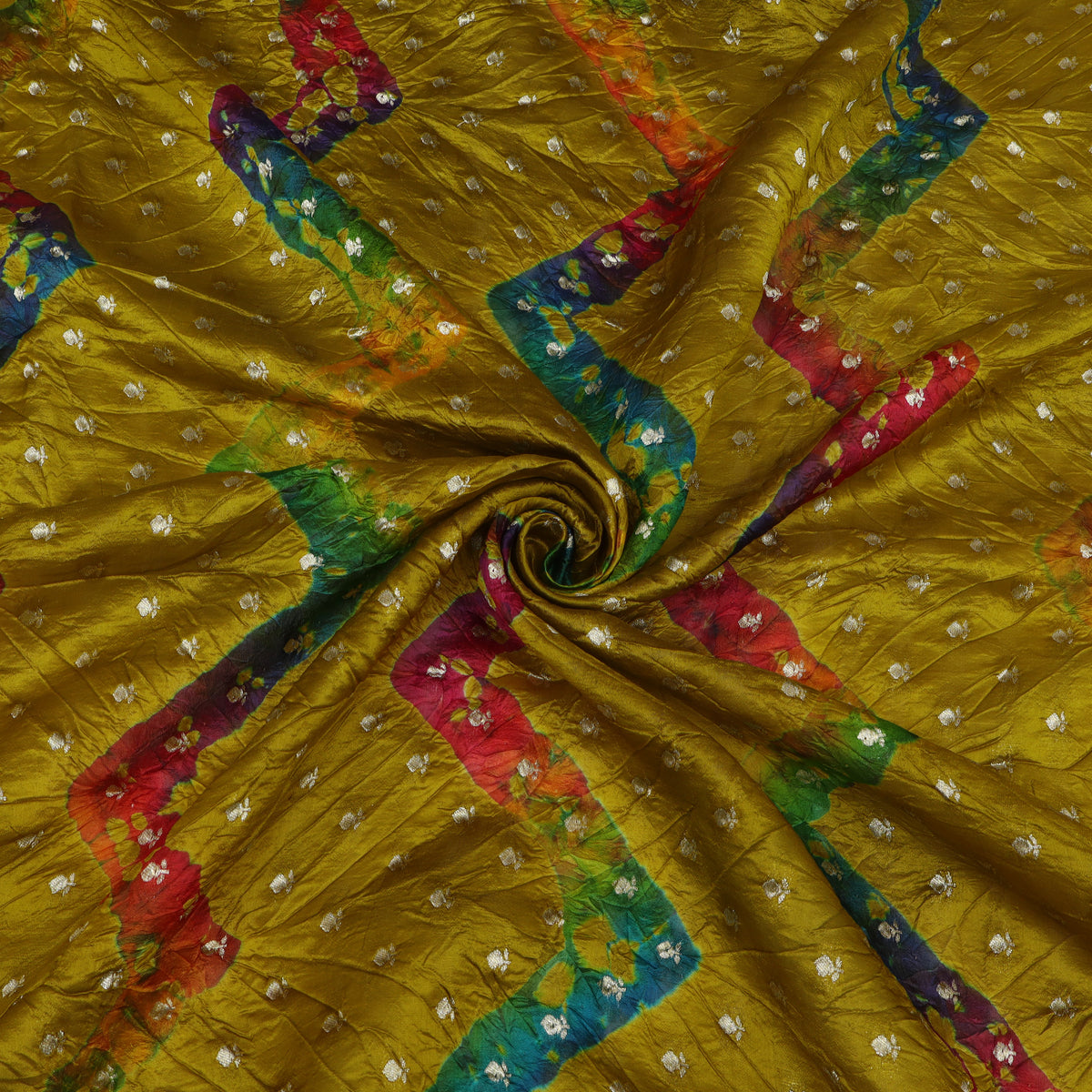 Pure Bandhani Brocade Fabric