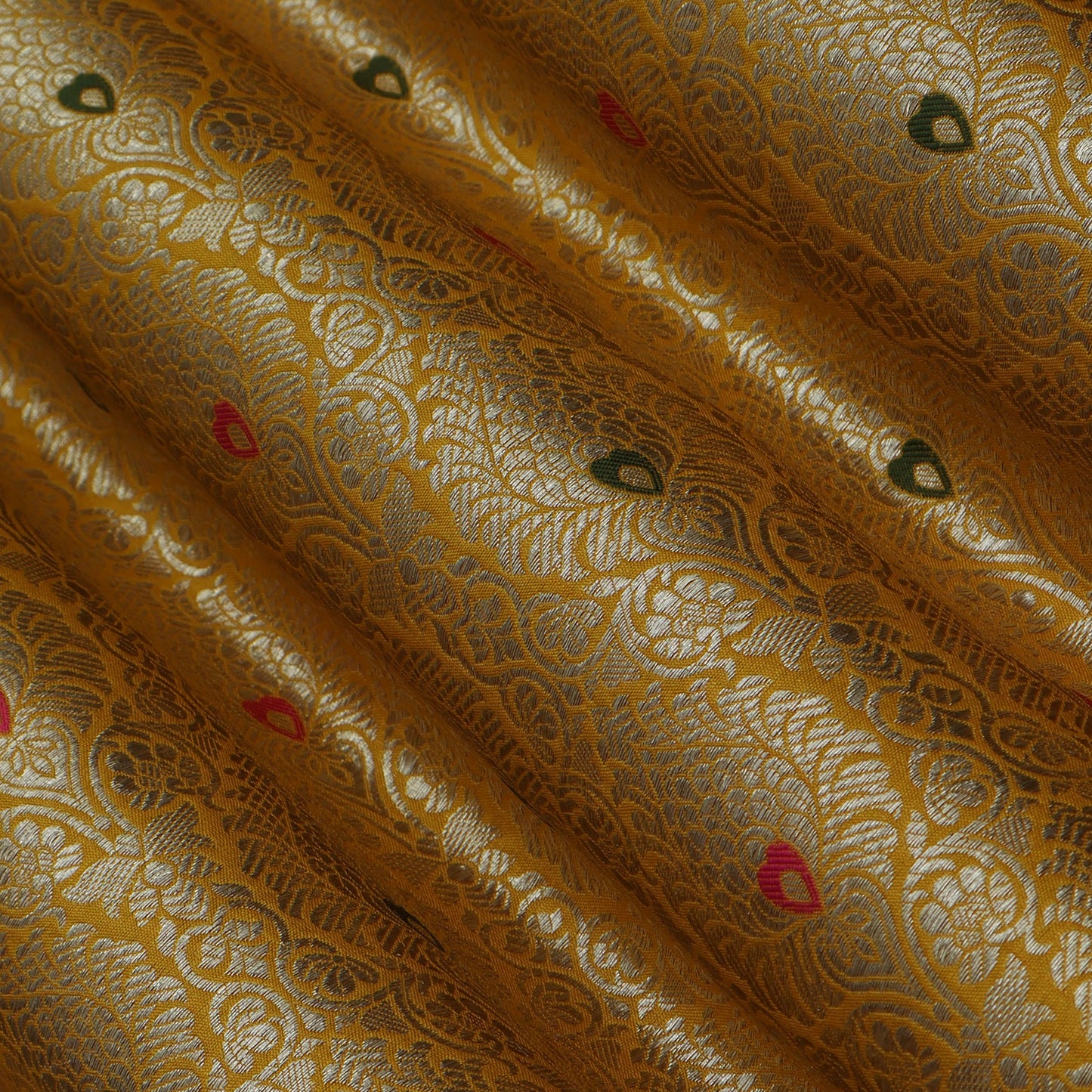 Mustard Color Brocade Fabric