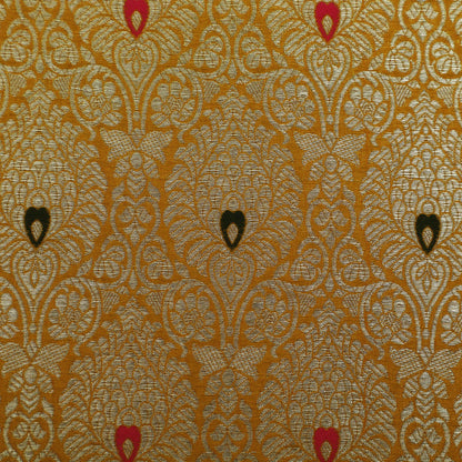 Mustard Color Brocade Fabric