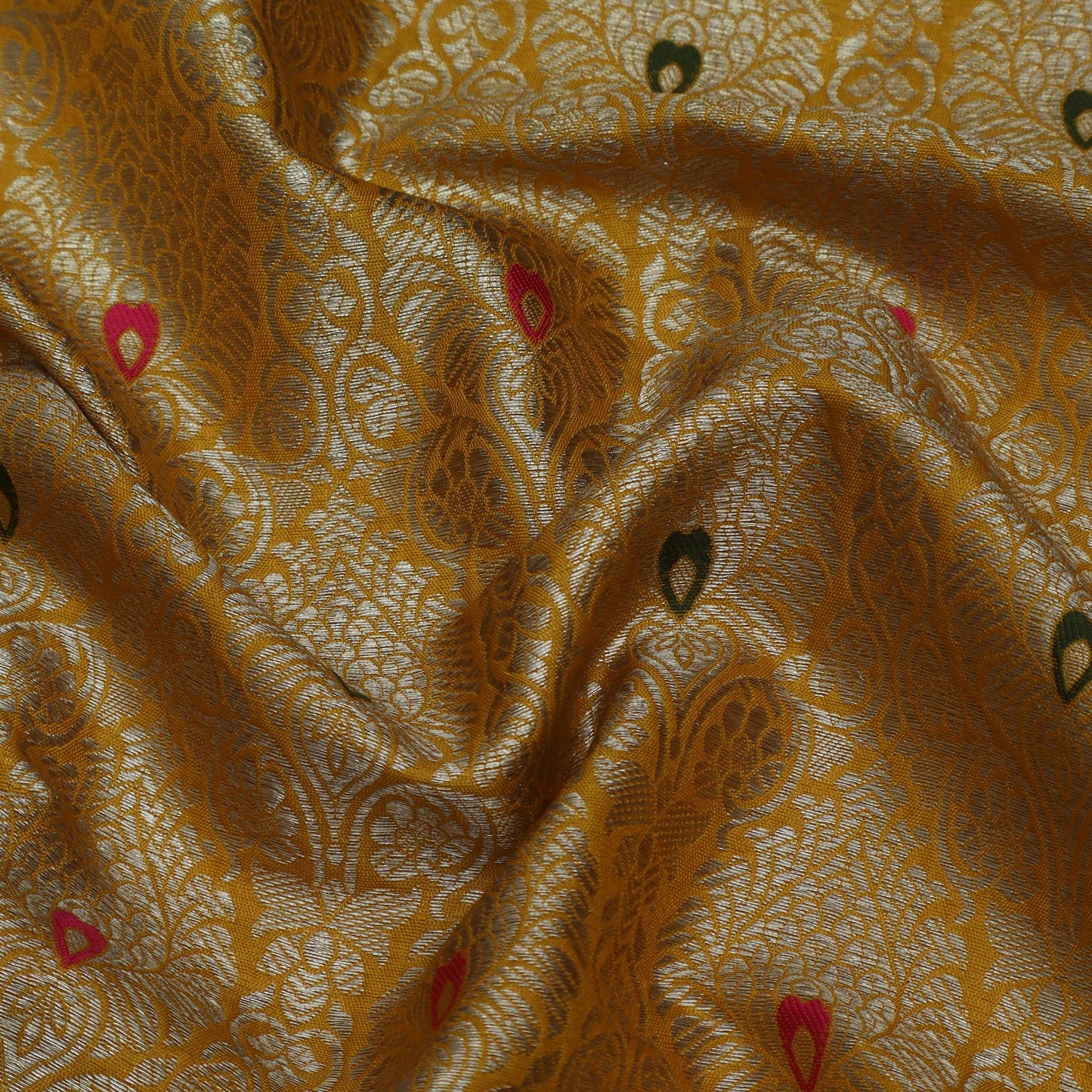 Mustard Color Brocade Fabric