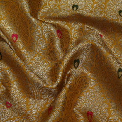 Mustard Color Brocade Fabric