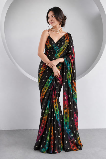 Pure Bandhani Brocade Fabric