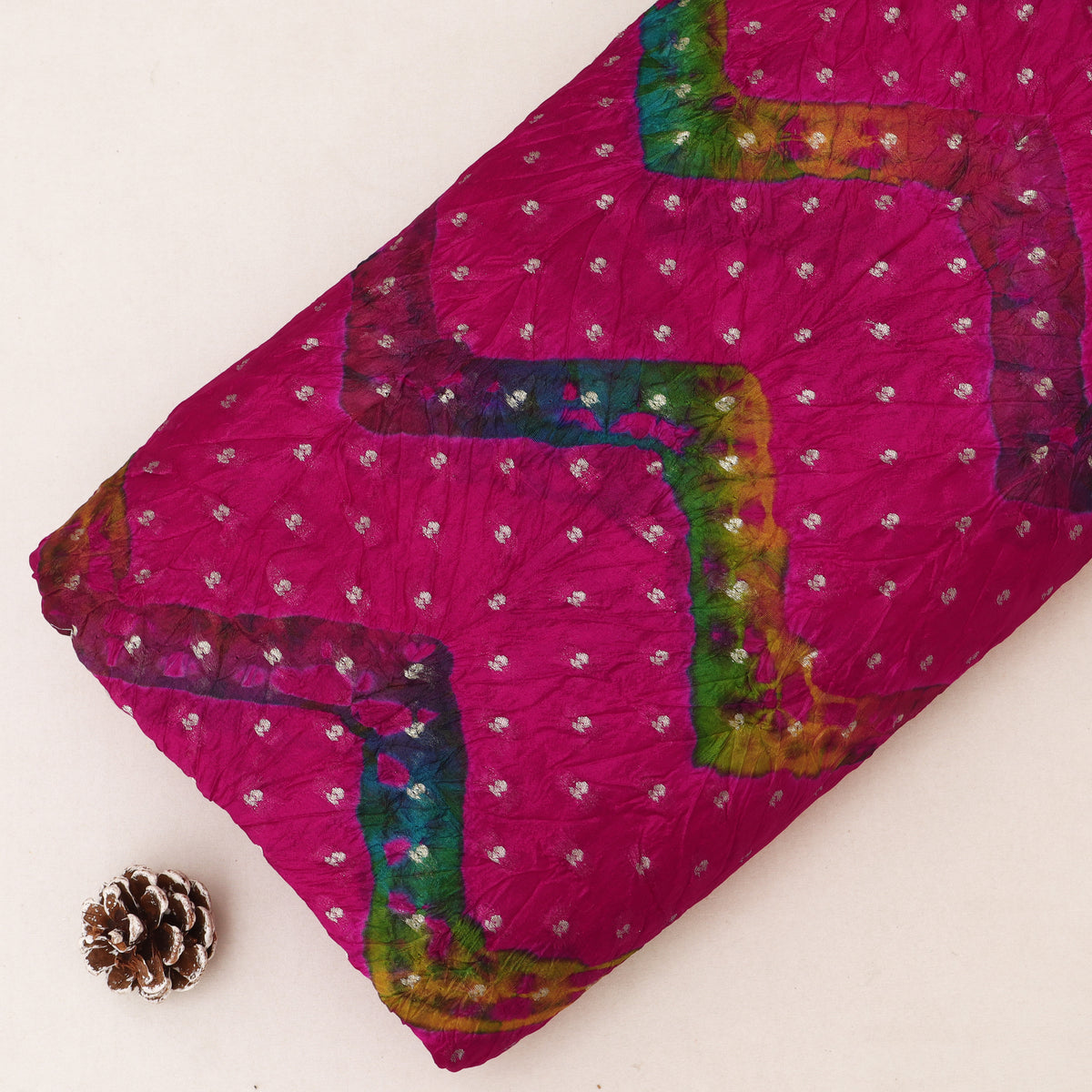Pure Bandhani Brocade Fabric