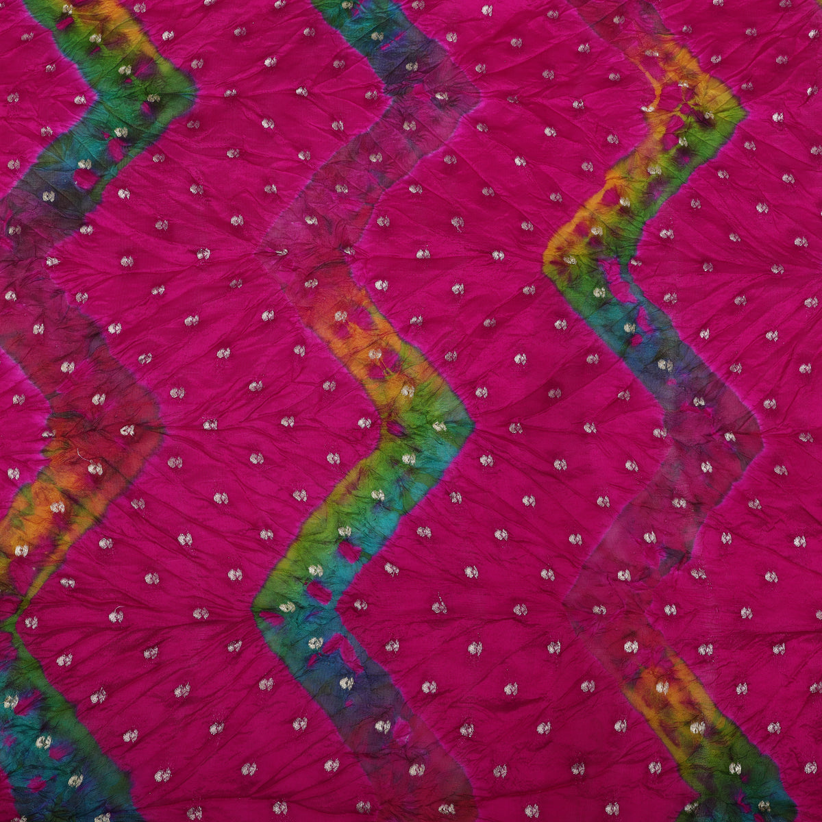 Pure Bandhani Brocade Fabric