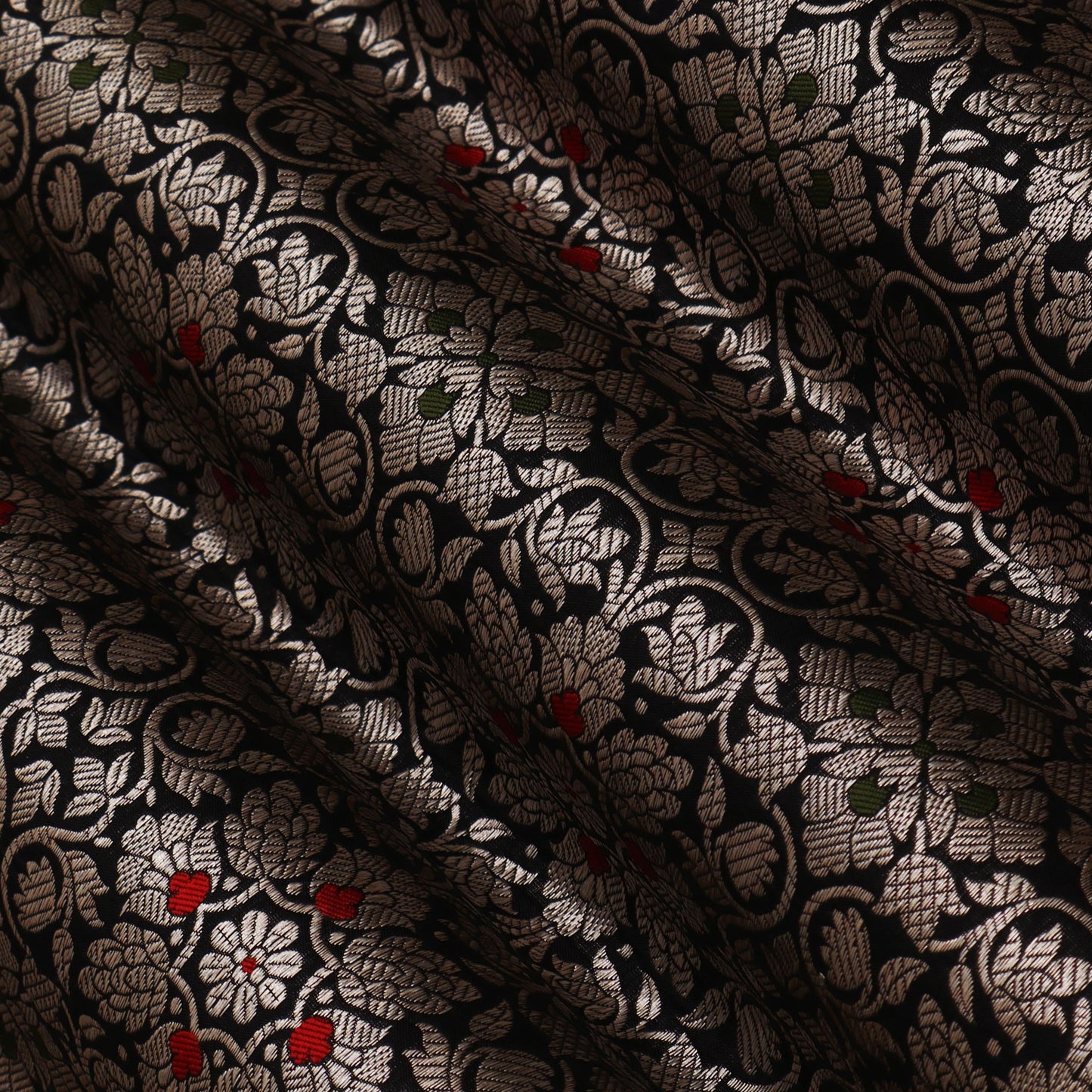 Black Color Brocade Fabric