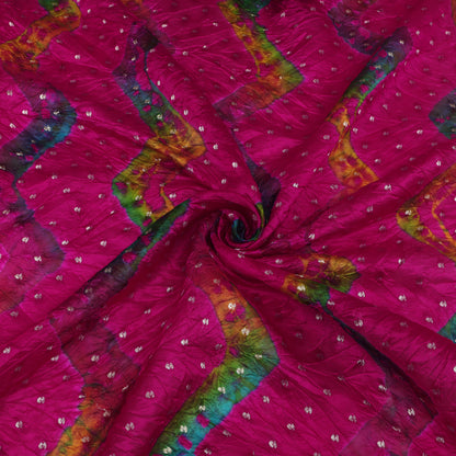 Pure Bandhani Brocade Fabric