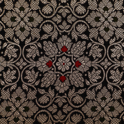 Black Color Brocade Fabric