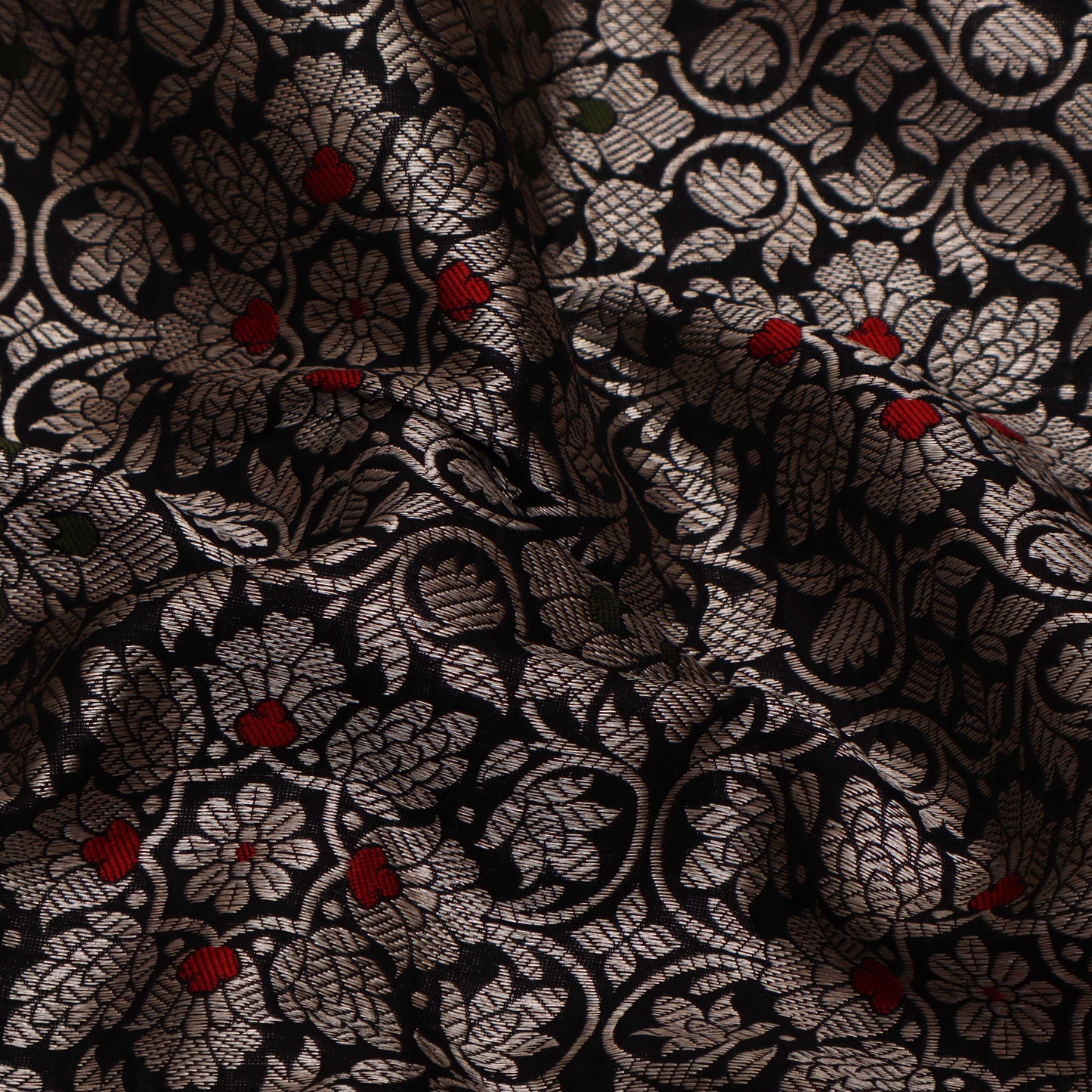 Black Color Brocade Fabric