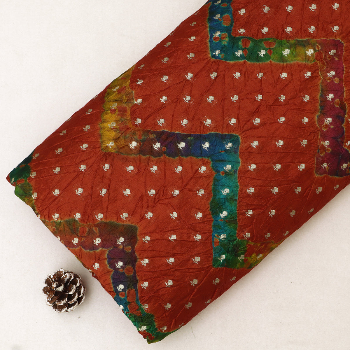 Pure Bandhani Brocade Fabric