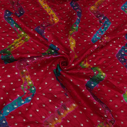 Pure Bandhani Brocade Fabric
