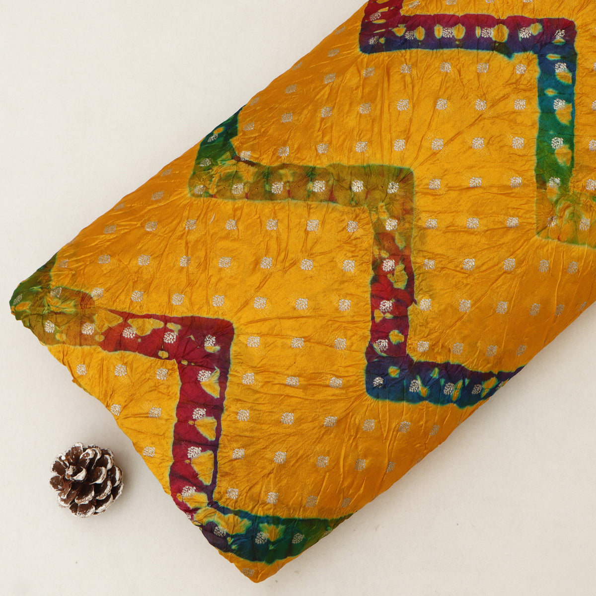Pure Bandhani Brocade Fabric