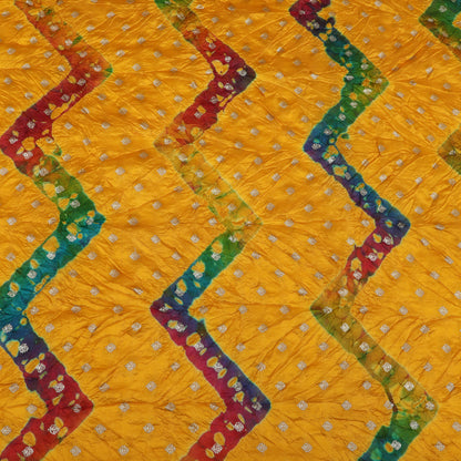 Pure Bandhani Brocade Fabric