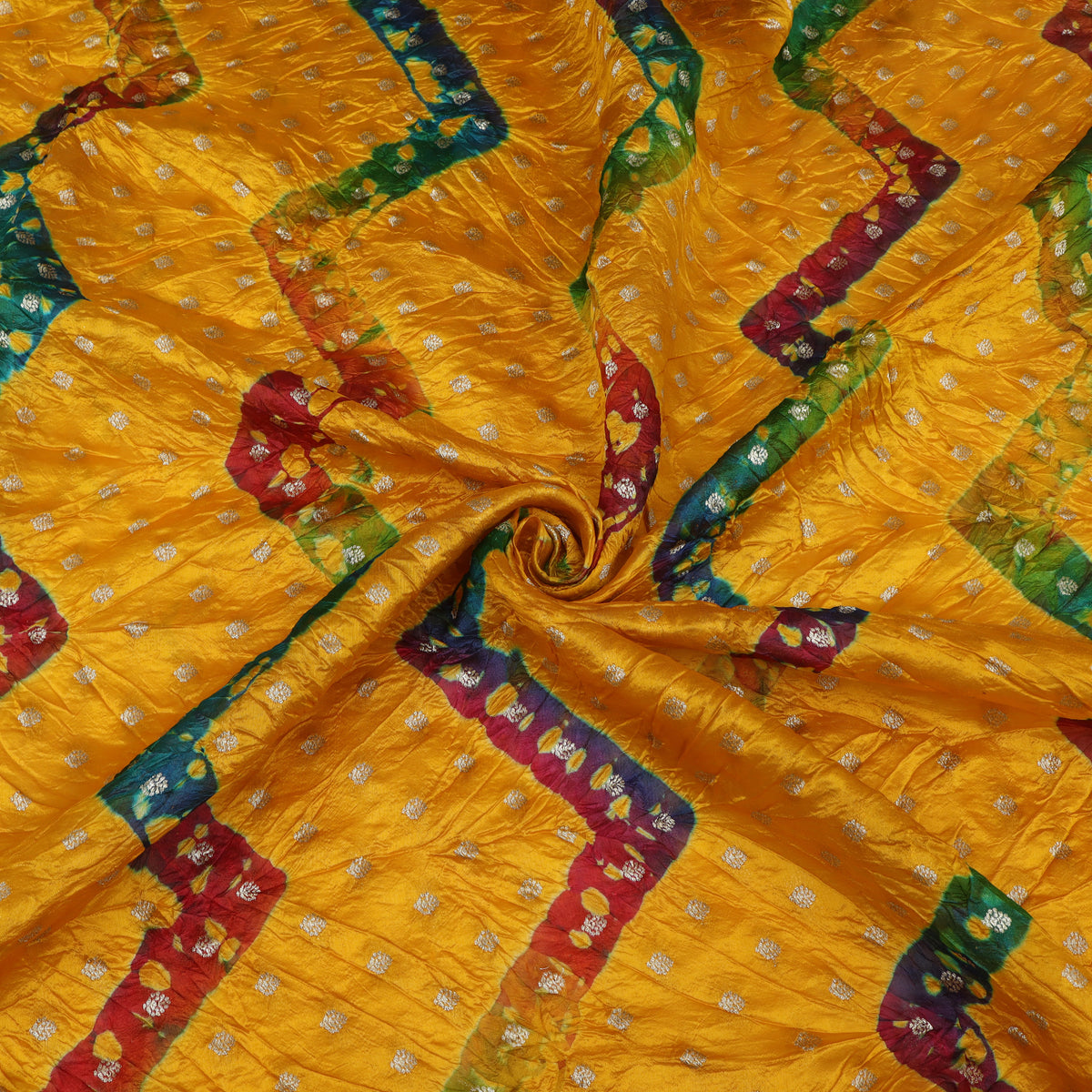 Pure Bandhani Brocade Fabric
