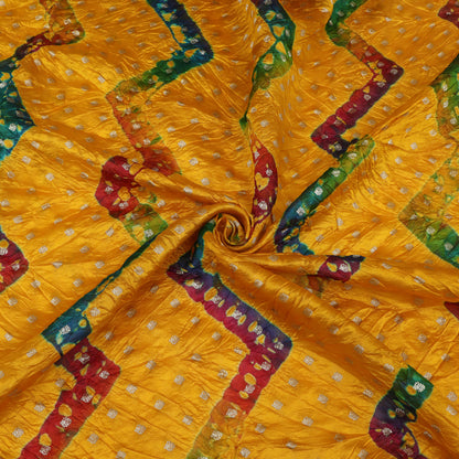 Pure Bandhani Brocade Fabric