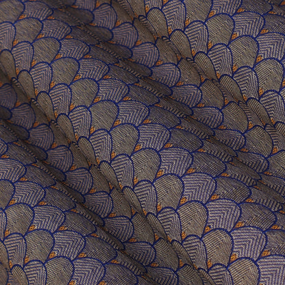 Blue Color Katan Meena Brocade Fabric