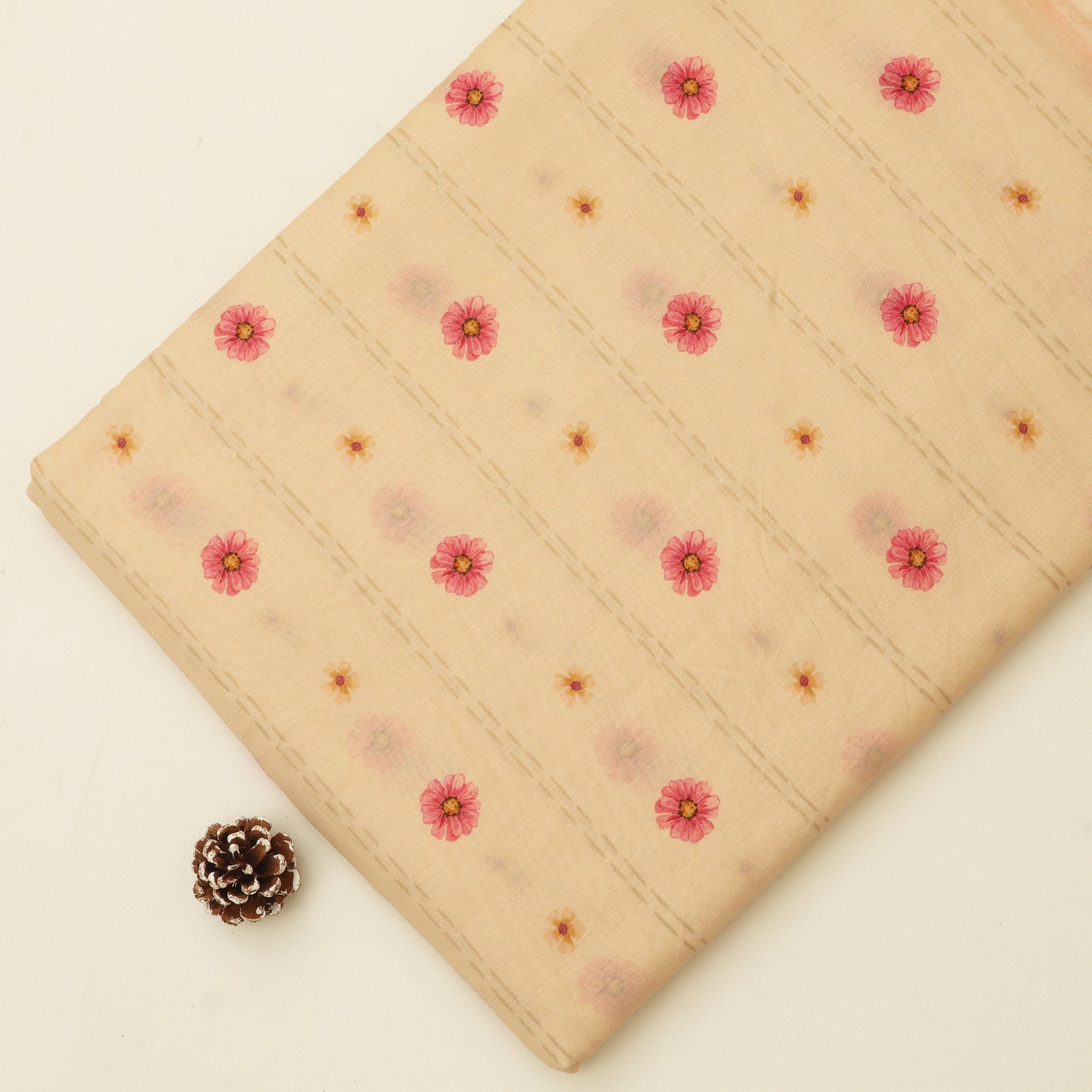 Mul Chanderi Digital Print Fabric