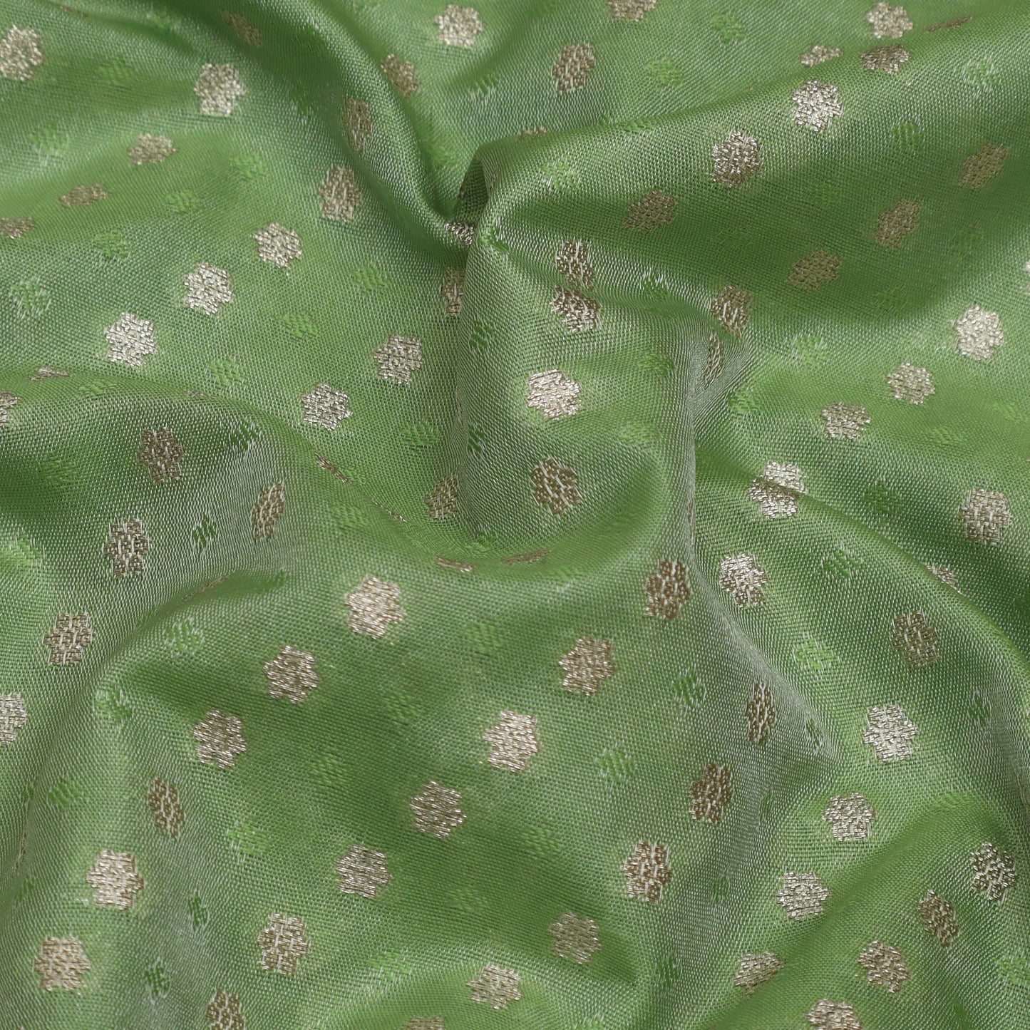 Pista Green Color Brocade Fabric