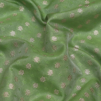 Pista Green Color Brocade Fabric