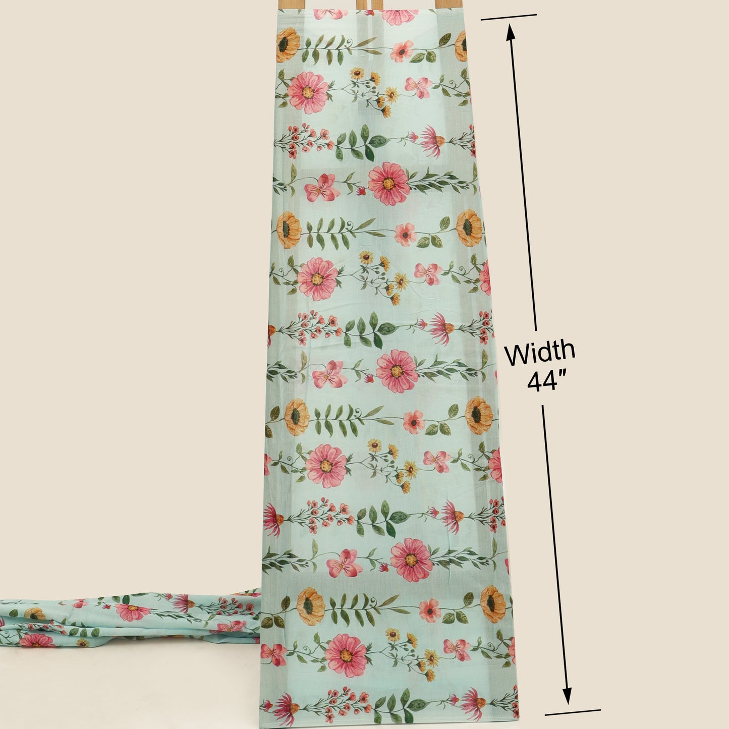 Mul Chanderi Digital Print Fabric
