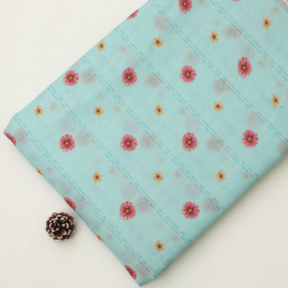 Mul Chanderi Digital Print Fabric