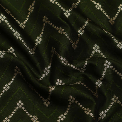 Mehndi Green Color Brocade Fabric
