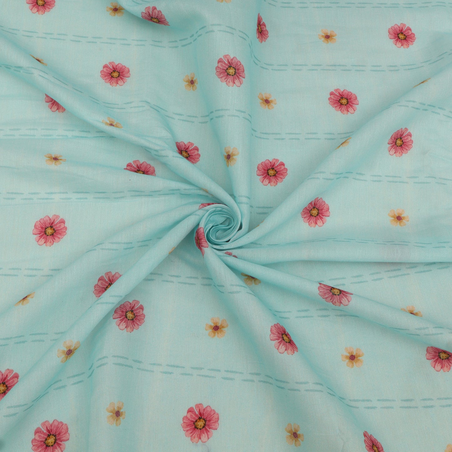 Mul Chanderi Digital Print Fabric