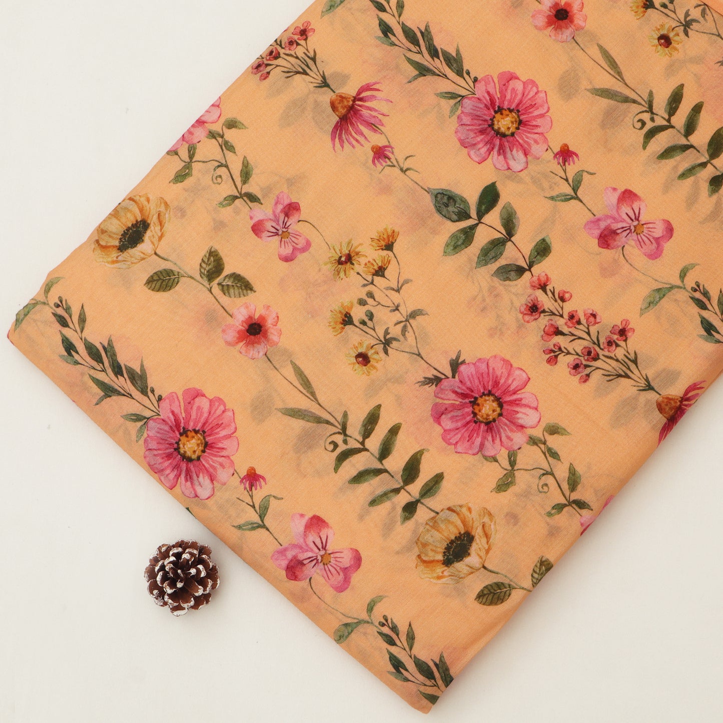 Mul Chanderi Digital Print Fabric