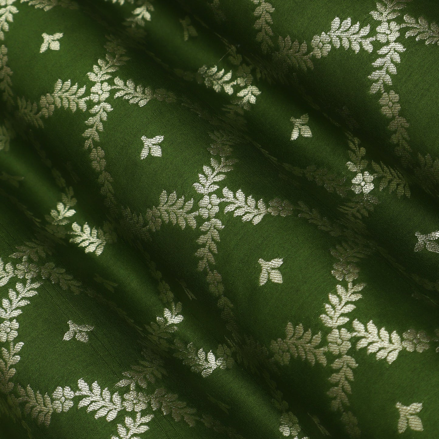 Green Color Brocade Fabric