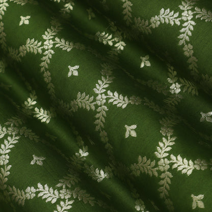 Green Color Brocade Fabric