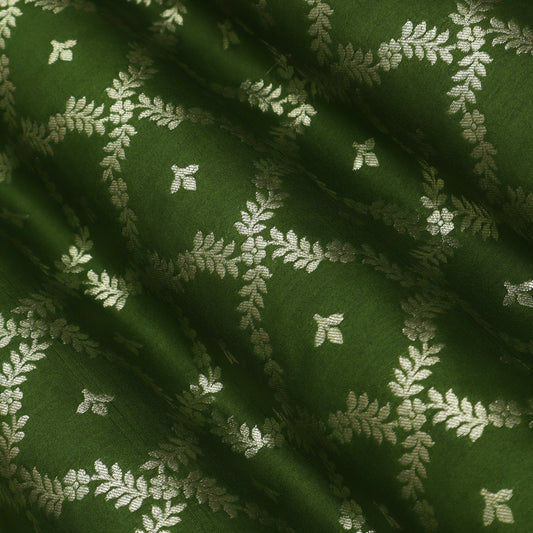 Green Color Brocade Fabric