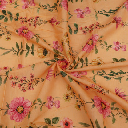 Mul Chanderi Digital Print Fabric