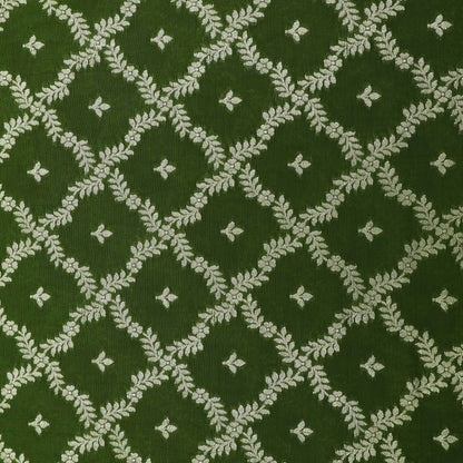 Green Color Brocade Fabric