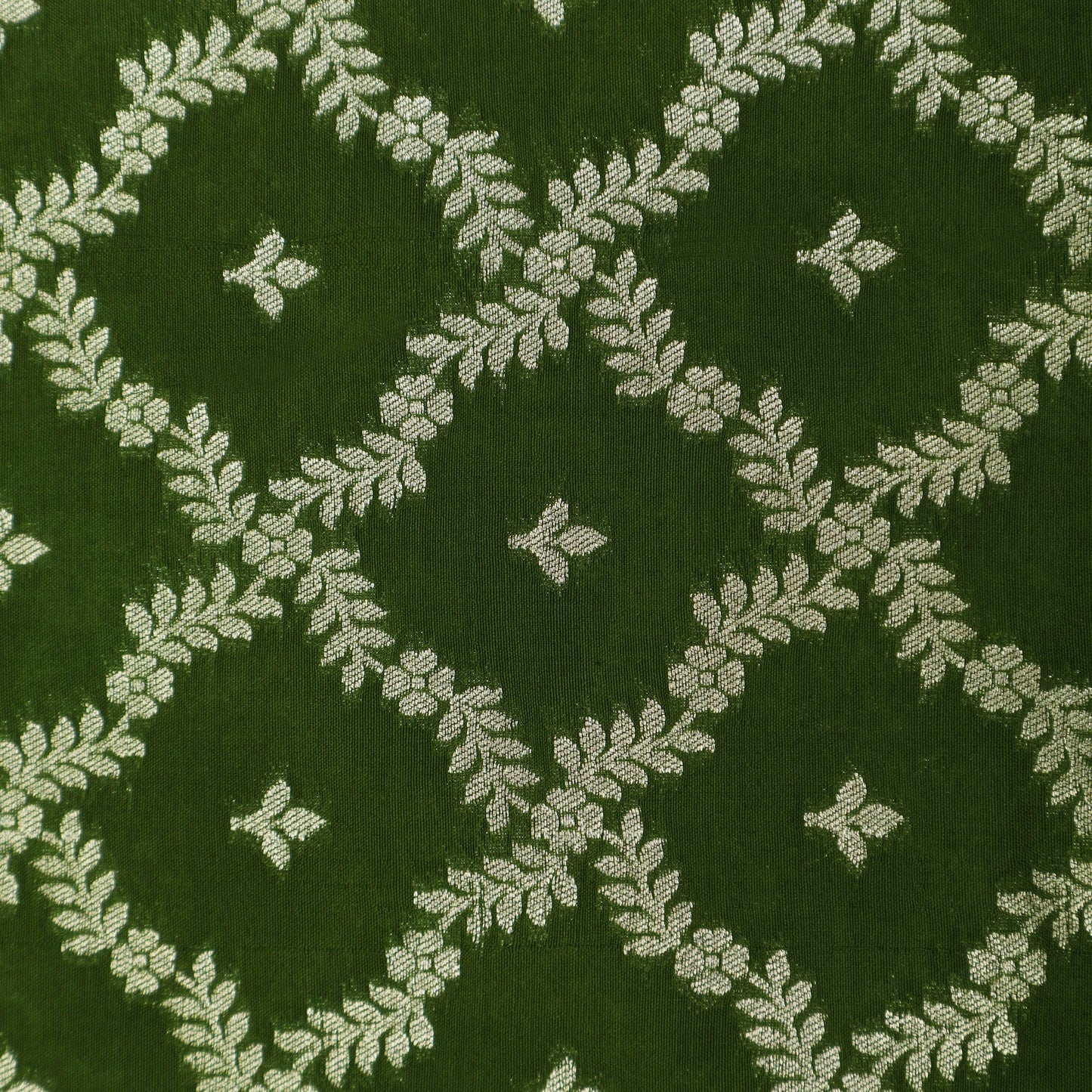 Green Color Brocade Fabric