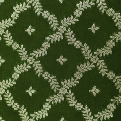 Green Color Brocade Fabric
