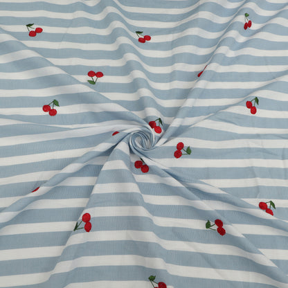 Cotton Print Embroidery Fabric