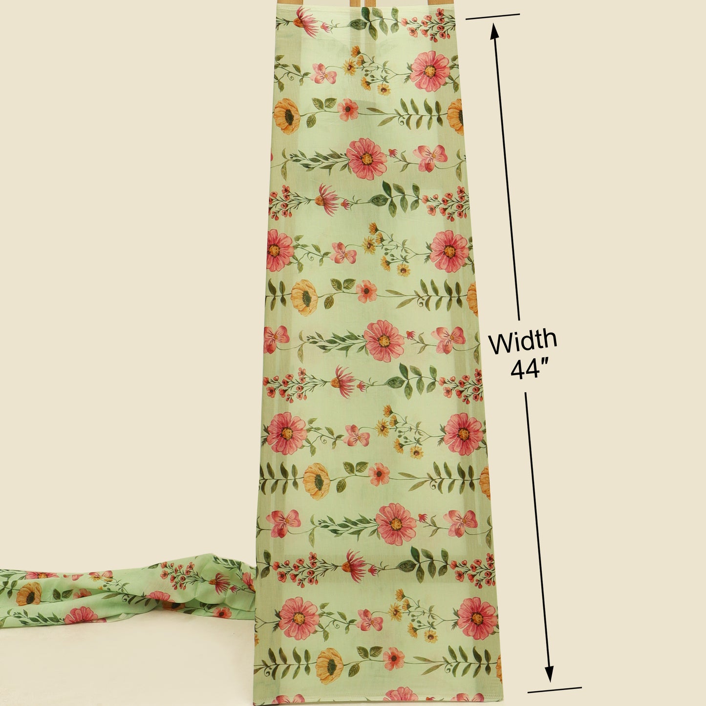 Mul Chanderi Digital Print Fabric